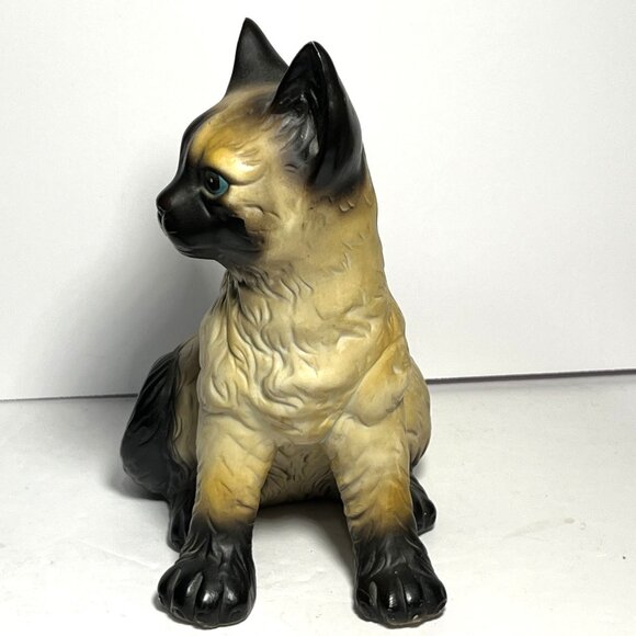 Vintage Mid Century Ceramic Siamese Cat Figurine - Picture 4 of 7